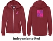 Ladies Hoodie Pink Ribbon Love Hope Front & Back Print Full Zip Hoody
