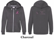 Ladies Hoodie Pink Ribbon My Cousin Front & Back Full Zip Hoody