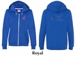 Ladies Hoodie Pink Ribbon My Cousin Front & Back Full Zip Hoody