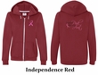 Ladies Hoodie Pink Ribbon Pink For My Aunt Front & Back Full Zip Hoody