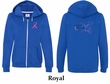 Ladies Hoodie Pink Ribbon Pink For My Aunt Front & Back Full Zip Hoody