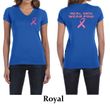 Ladies Shirt Pink Ribbon Real Men Front & Back Print V-neck Tee T-Shirt