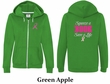 Ladies Hoodie Pink Ribbon Save a Life Front & Back Full Zip Hoody