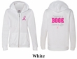 Ladies Hoodie Pink Ribbon Save a Life Front & Back Full Zip Hoody