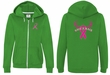 Ladies Hoodie Pink Ribbon Save a Rack Front & Back Full Zip Hoody
