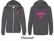 Ladies Hoodie Pink Ribbon Save a Rack Front & Back Full Zip Hoody