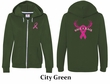 Ladies Hoodie Pink Ribbon Save a Rack Front & Back Full Zip Hoody