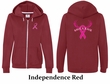 Ladies Hoodie Pink Ribbon Save a Rack Front & Back Full Zip Hoody