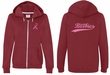 Ladies Hoodie Pink Ribbon Save the Boobies Front & Back Full Zip Hoody