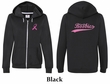 Ladies Hoodie Pink Ribbon Save the Boobies Front & Back Full Zip Hoody