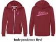 Ladies Hoodie Pink Ribbon Save the Boobies Front & Back Full Zip Hoody