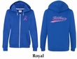 Ladies Hoodie Pink Ribbon Save the Boobies Front & Back Full Zip Hoody