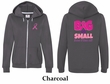 Ladies Hoodie Pink Ribbon Save Them All Front & Back Full Zip Hoody