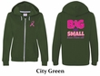 Ladies Hoodie Pink Ribbon Save Them All Front & Back Full Zip Hoody