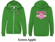 Ladies Hoodie Pink Ribbon Tackle Cancer Front & Back Full Zip Hoody
