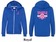 Ladies Hoodie Pink Ribbon Tackle Cancer Front & Back Full Zip Hoody
