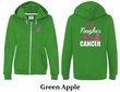 Ladies Hoodie Pink Ribbon Tougher Front & Back Full Zip Hoody