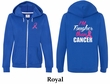 Ladies Hoodie Pink Ribbon Tougher Front & Back Full Zip Hoody