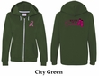 Ladies Hoodie Pink Ribbon Walkin For Cure Front & Back Full Zip Hoody