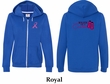 Ladies Hoodie Pink Ribbon Walkin For Cure Front & Back Full Zip Hoody