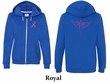 Ladies Hoodie Pink Ribbon Wings Front & Back Print Full Zip Hoody