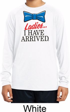 Ladies I Have Arrived Kids Dry Wicking Long Sleeve Shirt
