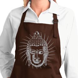 Ladies Iconic Buddha Full Length Apron with Pockets