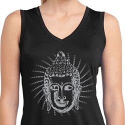 Ladies Iconic Buddha Sleeveless Moisture Wicking Tee