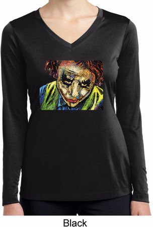 Ladies Joker Face Moisture Wicking Long Sleeve Shirt