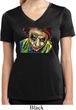 Ladies Joker Face Moisture Wicking V-neck Shirt