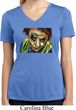 Ladies Joker Face Moisture Wicking V-neck Shirt