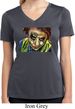 Ladies Joker Face Moisture Wicking V-neck Shirt