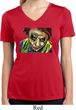 Ladies Joker Face Moisture Wicking V-neck Shirt