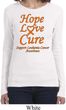 Ladies Leukemia Cancer Awareness Hope Love Cure Long Sleeve