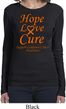 Ladies Leukemia Cancer Awareness Hope Love Cure Long Sleeve