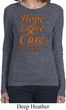 Ladies Leukemia Cancer Awareness Hope Love Cure Long Sleeve