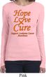 Ladies Leukemia Cancer Awareness Hope Love Cure Long Sleeve