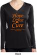 Ladies Leukemia Cancer Hope Love Cure Dry Wicking Long Sleeve