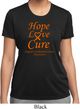 Ladies Leukemia Cancer Hope Love Cure Dry Wicking T-shirt