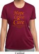 Ladies Leukemia Cancer Hope Love Cure Dry Wicking T-shirt