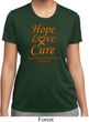 Ladies Leukemia Cancer Hope Love Cure Dry Wicking T-shirt