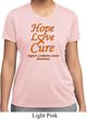 Ladies Leukemia Cancer Hope Love Cure Dry Wicking T-shirt