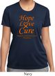 Ladies Leukemia Cancer Hope Love Cure Dry Wicking T-shirt