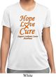 Ladies Leukemia Cancer Hope Love Cure Dry Wicking T-shirt