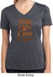 Ladies Leukemia Cancer Hope Love Cure Dry Wicking V-neck
