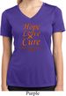 Ladies Leukemia Cancer Hope Love Cure Dry Wicking V-neck
