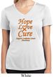 Ladies Leukemia Cancer Hope Love Cure Dry Wicking V-neck
