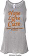 Ladies Leukemia Cancer Hope Love Cure Flowy Racerback