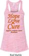 Ladies Leukemia Cancer Hope Love Cure Flowy Racerback