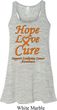 Ladies Leukemia Cancer Hope Love Cure Flowy Racerback